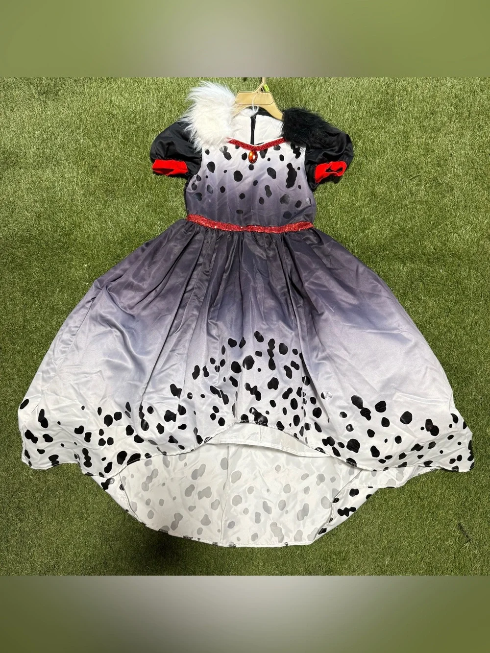 Girls Cruella De Vil Costume Dress